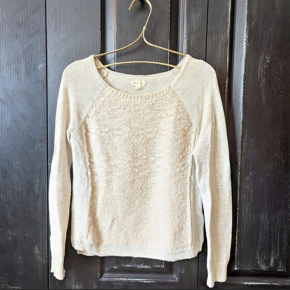Silence + Noise Beige Knit Sweater